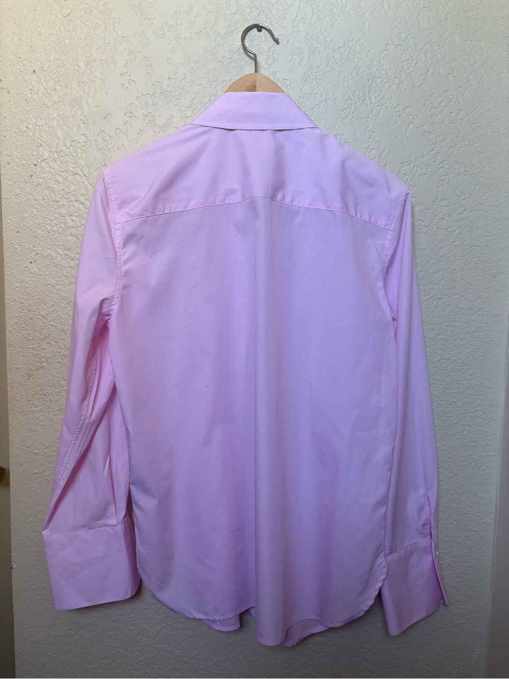 J. McLaughlin Sloane Shirt Light Pink 100% Cotton Button Down Wide Cuffs - Picture 4 of 8